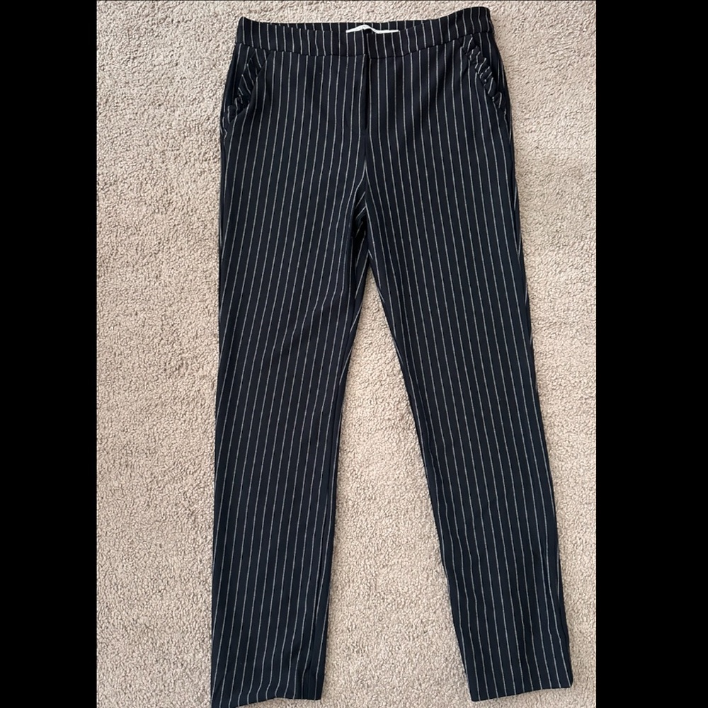 Women's Black Pinstripe Pantsuit